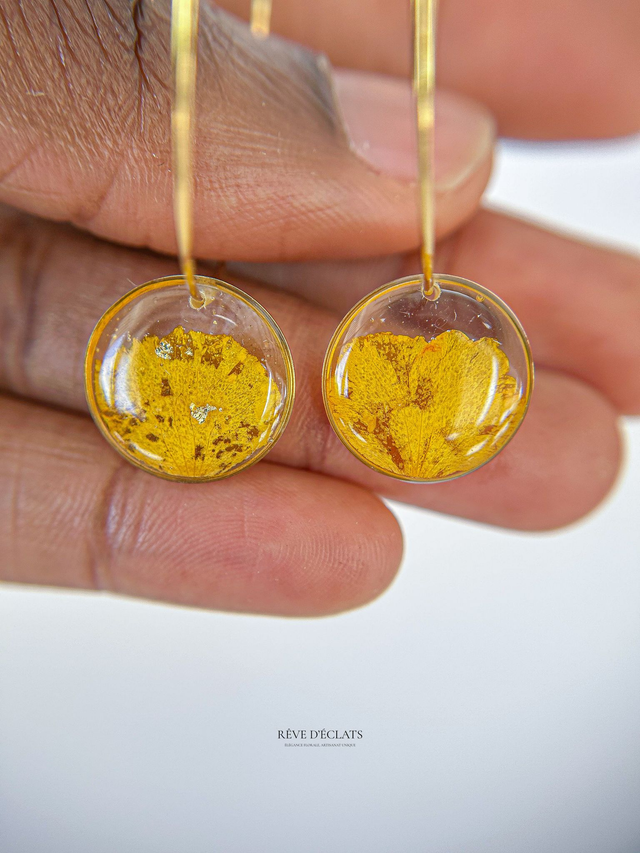 Boucles d’oreilles - Fleur de flamboyant