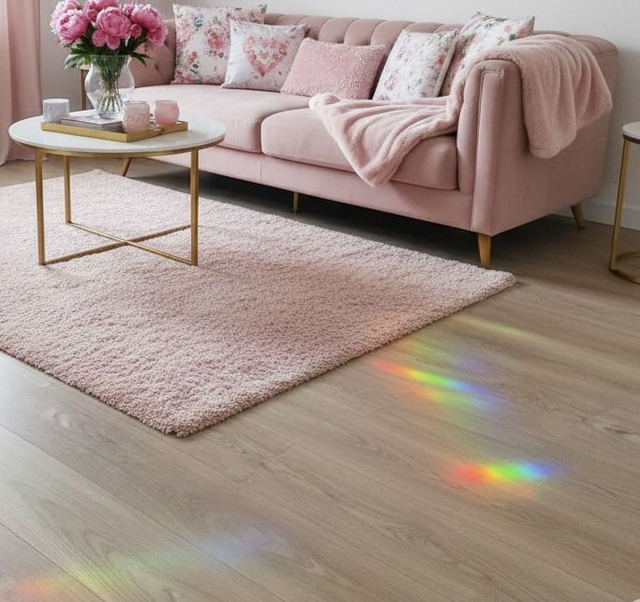 Attrape soleil sticker de fenêtre électrostatique, motif vitrail rose éternelle