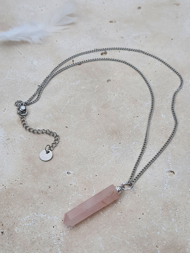 Collier Quartz rose - Douceur 