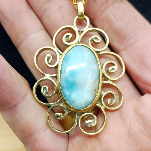 Pendentif Rococo Larimar