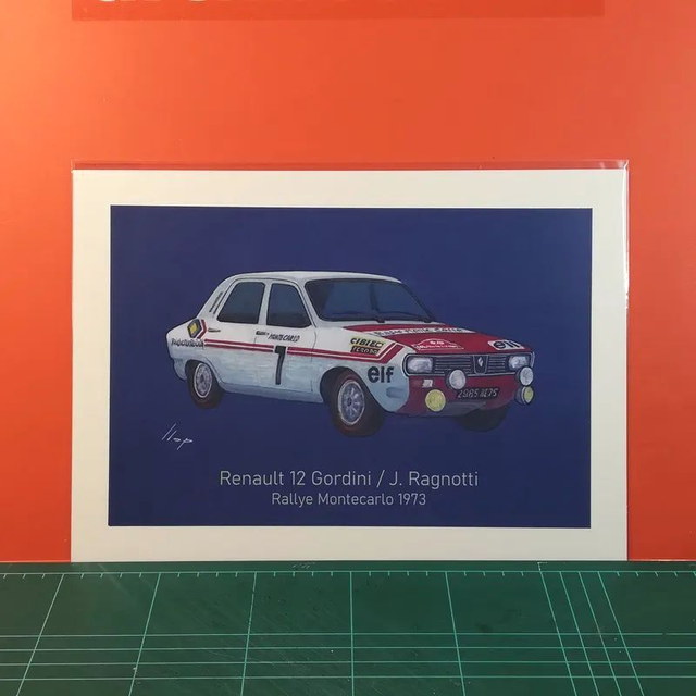Artimotor prints - A4 1973 Renault 12 Gordini – Jean Ragnotti (rally Montecarlo)