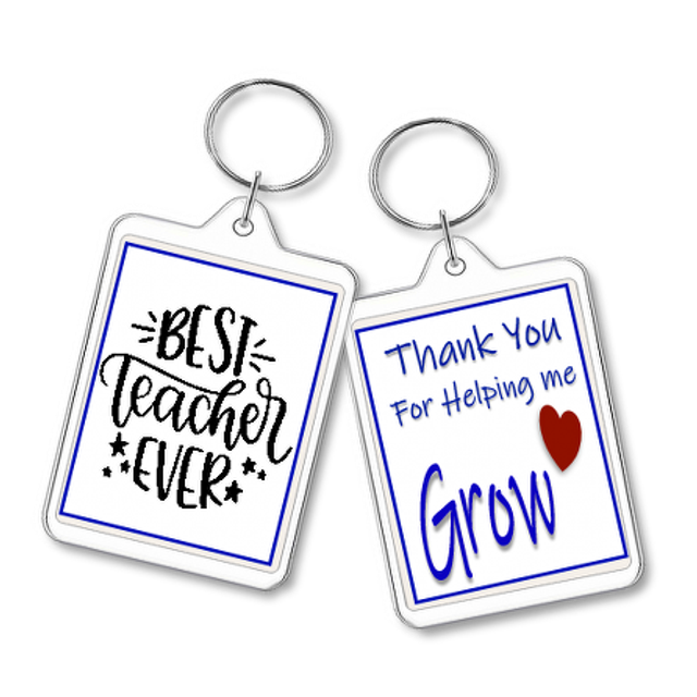 School Out Oblong Key Ring KR04B