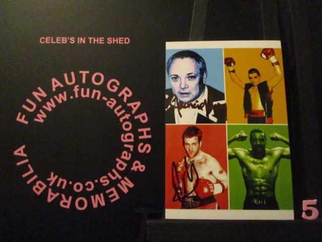 Frank Maloney &amp; Phil 'The Experience' Gill Authentic Autographed 6x4 Pop Art Limited Edition (5)