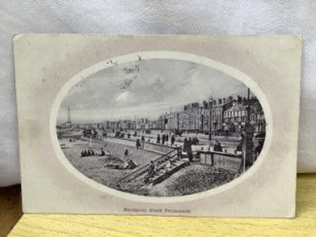 Blackpool, South Promenade, Lancashire, Posted 1910 Coronation Series, Antique postcard. Our Ref No R471 £2.50