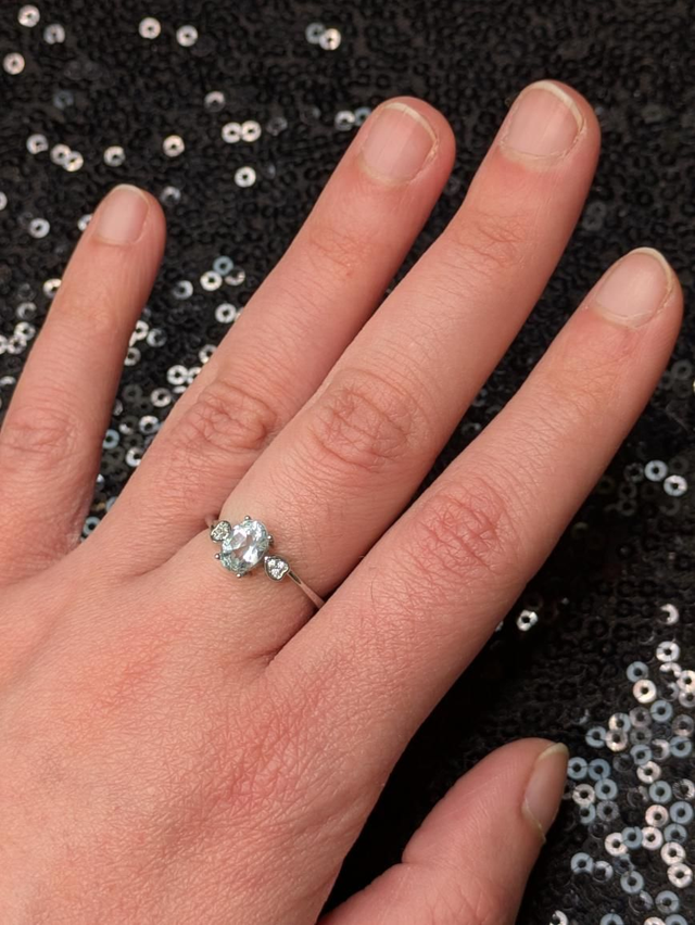 Bague aigue marine 