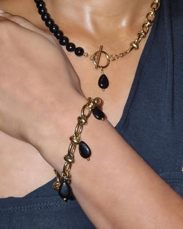 Bracelet chaîne Black Power