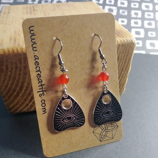 Boucles d&#039;oreilles ésotérique ouija œil 