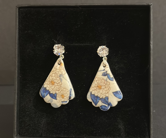 FLOWER SHAPED POLYMER CLAY EARRINGS