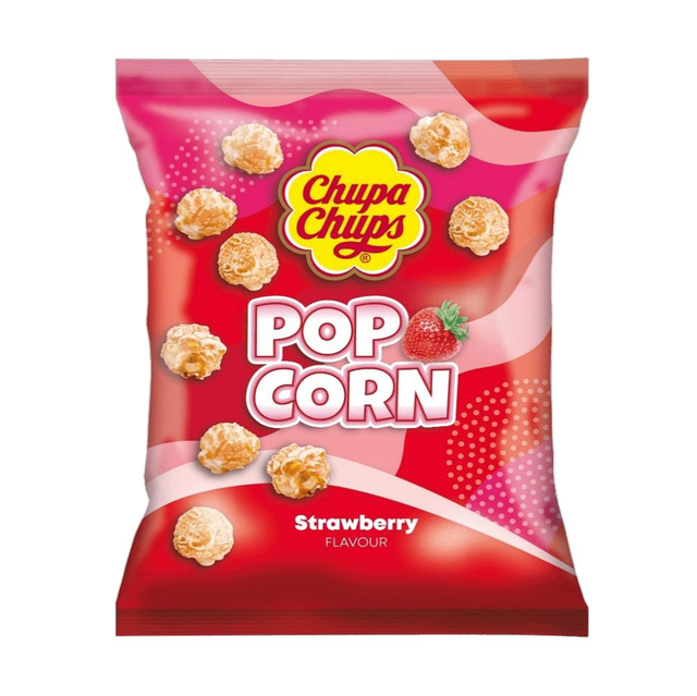 Chupa Chups Popcorn Strawberry – Saveur Fraise 110g