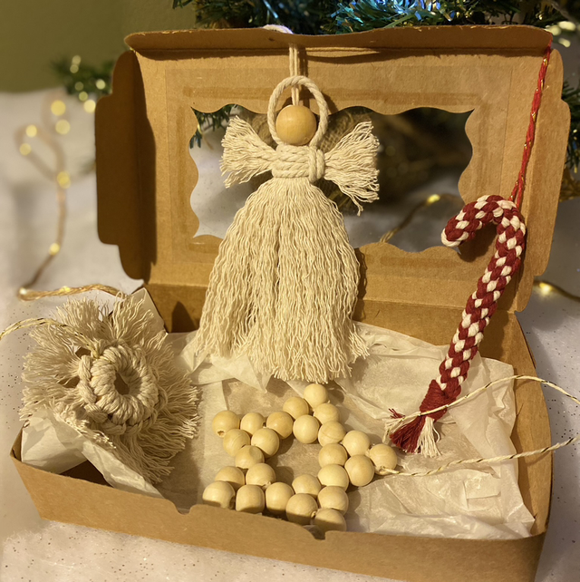 COFFRET décorations de Noël, bohème 