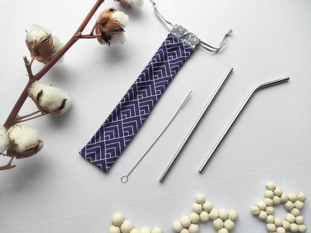 Pochette à paille - les géométriques