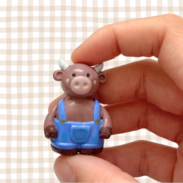 Farmer Cow Figure