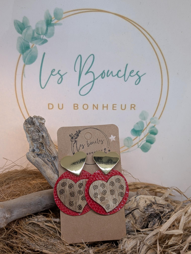 Boucles d&#039;oreilles Moon mo505 coeur