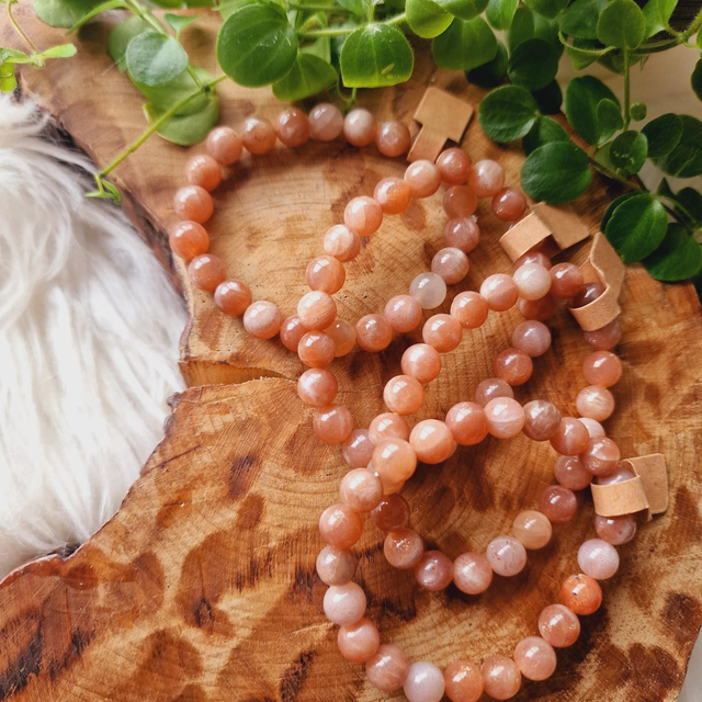 Sunstone 8mm Beaded Bracelet 