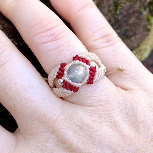 Bague « Maïa » Labradorite (Taille Réglable)