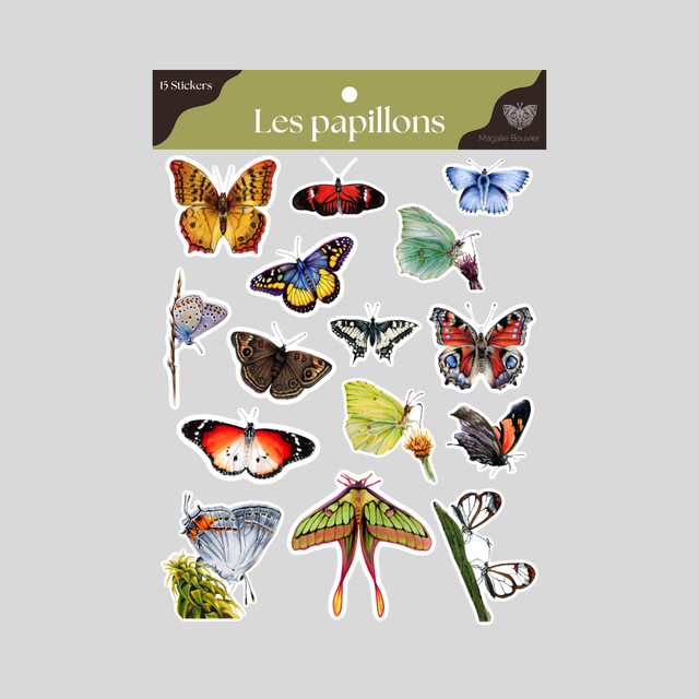 Planche stickers papillons
