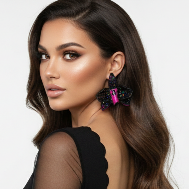 Pendientes Orquídea Cataleya 3D | Flor Exótica y Sostenible | Joyería ImpYris Hecha a Mano