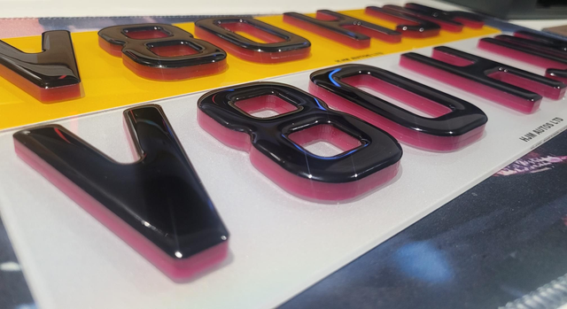 6mm Pink 4D with Black Gel