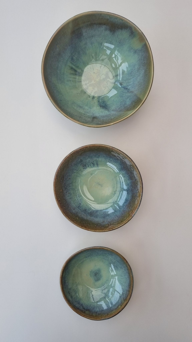 Medium Bowl in Green Ocean