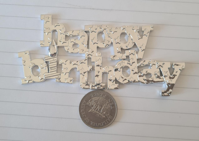 Happy Birthday Silver Large