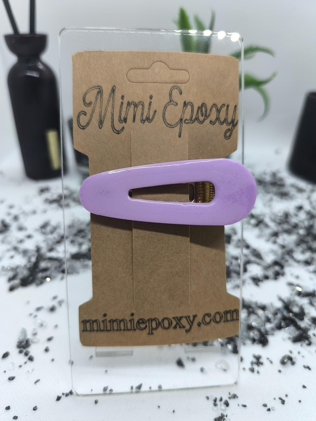 Barrette à cheveux triangle lila 