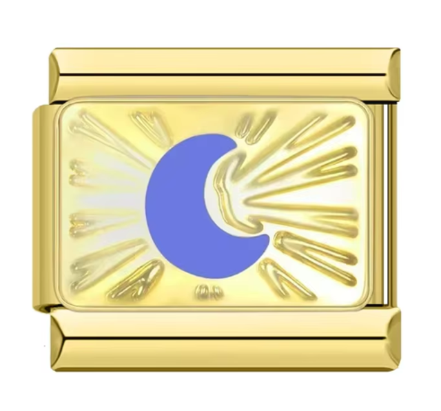 Charm Luna Azul Dorado