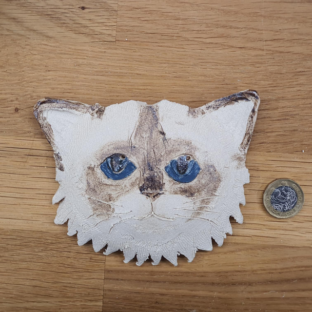 Birman blue eyed cat wall plaque