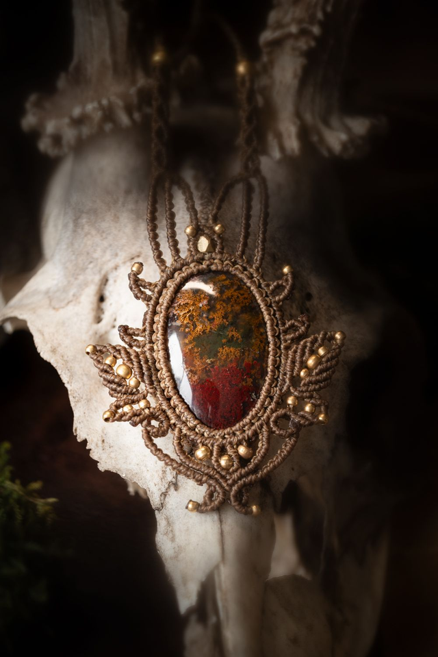 Adria - Collier avec Agate mousse