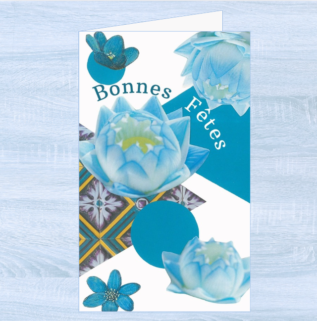 Lotus de glace  - Carte de vœux