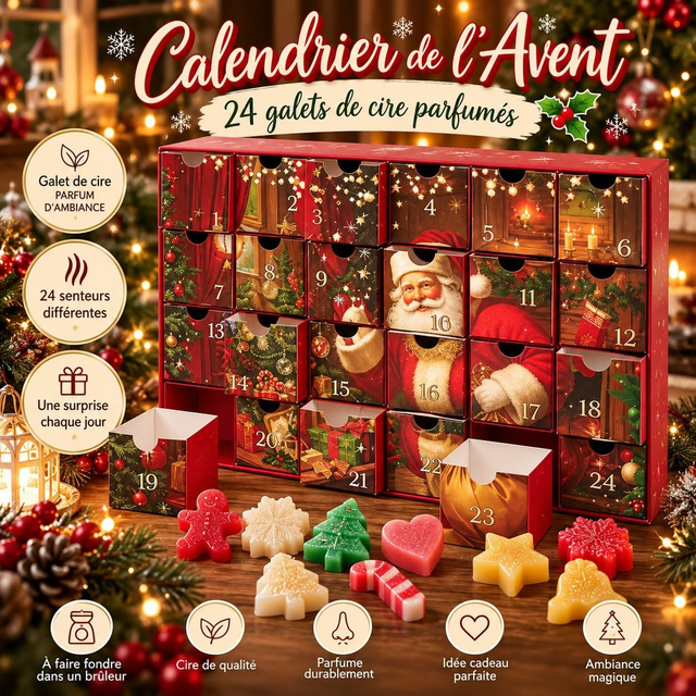 🎄 Père Noël – Calendrier de l’Avent 24 Surprises ✨
