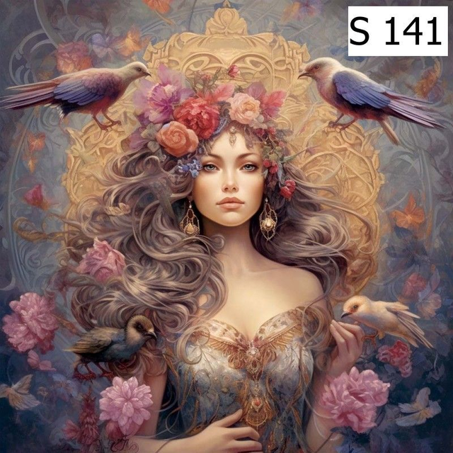 Panneau simili Femme 30x30cm