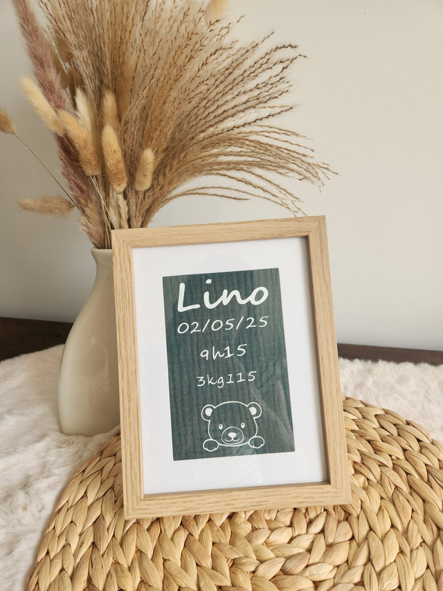 Cadre Naissance personnalisé