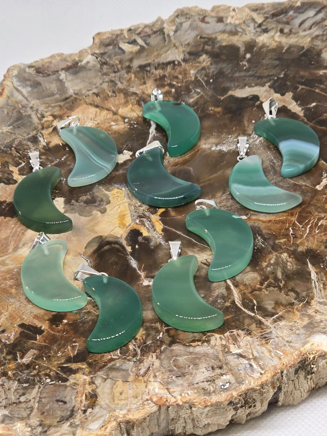 Pendentif Fluorite forme lune 