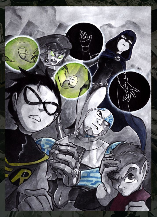 Print A6, A4 ou A3 - Fan art - Teen Titans