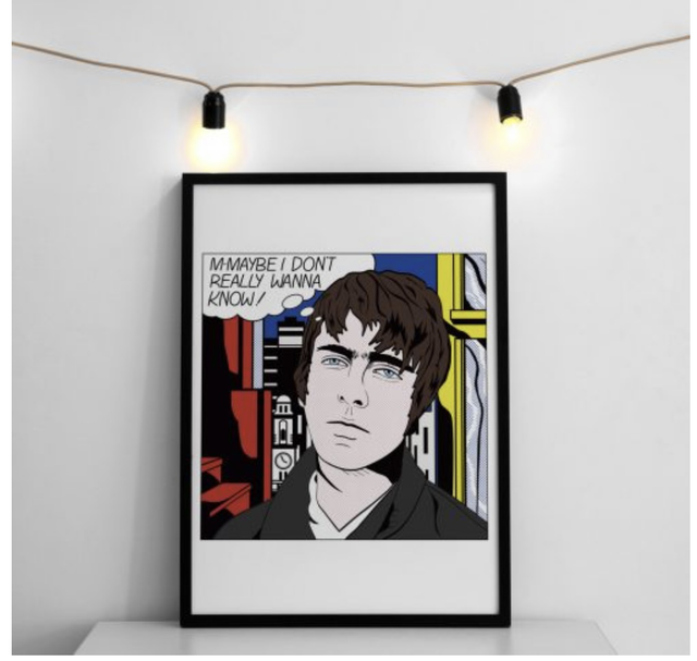 Brit Pop art A3 print 