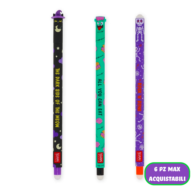 Set di 3 Penne Gel Cancellabili - The Boo Crew - Erasable Pen