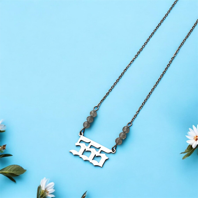 Naszyjnik 555 srebrny