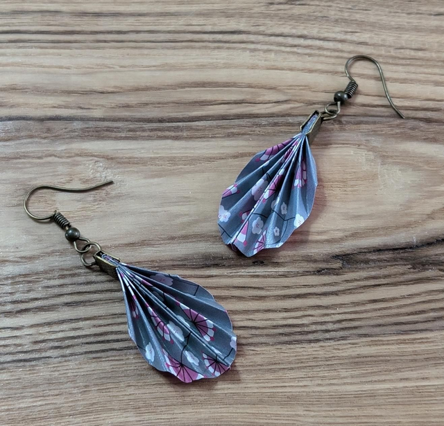 Boucles d'oreilles origami 