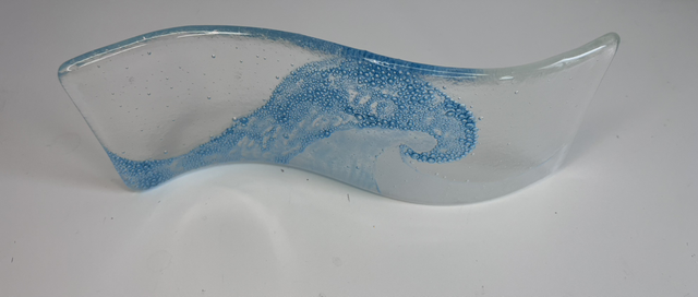 Fused Glass 'Flowing Wave' Wave