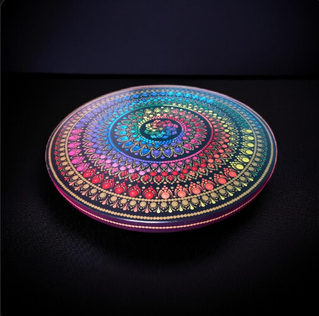 Décoration Murale - Tableau en bois Mandala