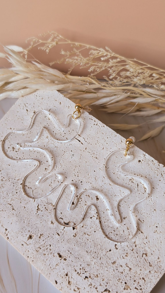 Boucles d&#039;oreilles transparentes en plexi