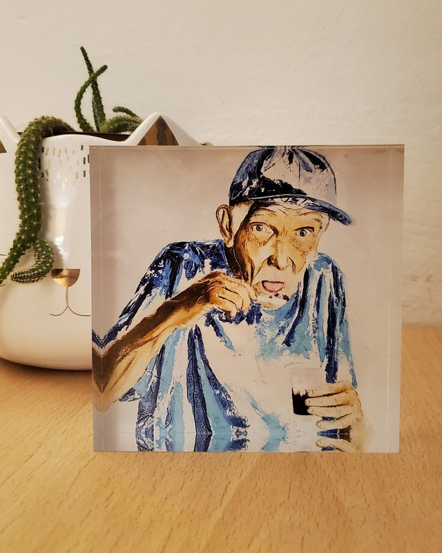 Impression sur verre acrylique - Le vieil homme à la cuillère