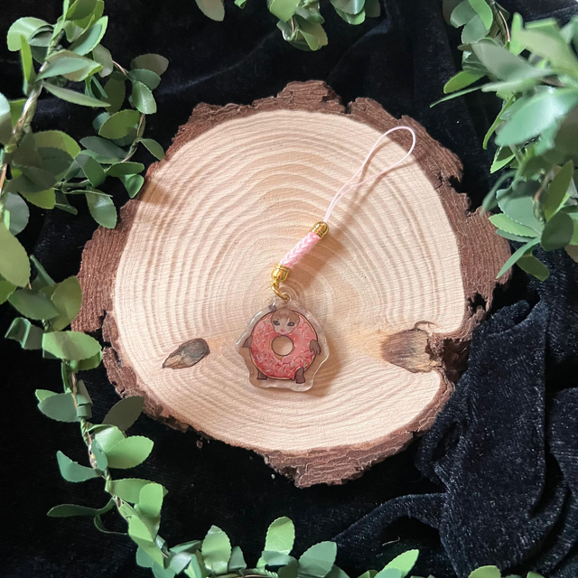 Phone Charm Gato comida // Donut