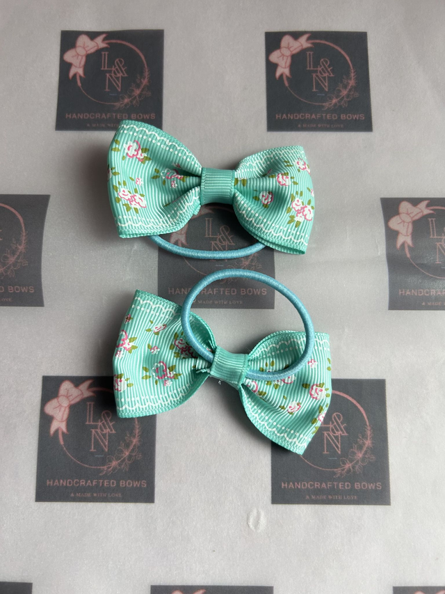 Teal Flower Bobbles