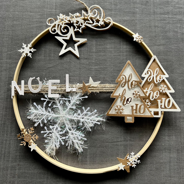 Cercle 2 sapins + flocon