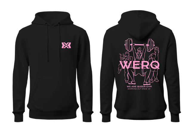 Hoodie  Black with pink 