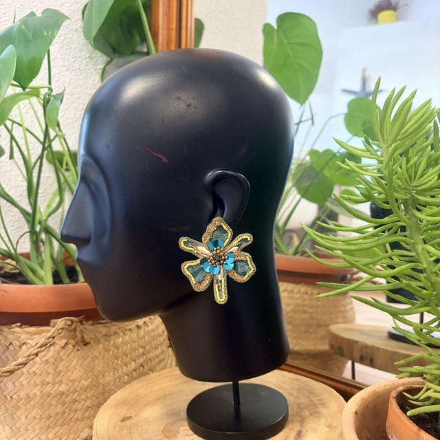 Pendientes Encaje Bordado