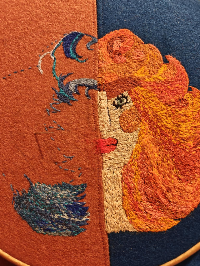 Harris Tweed hand embroidered goddess Persephone bag