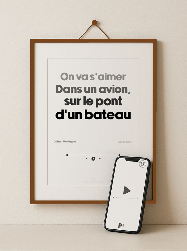 Affiche musique interactive Gilbert Montagné | On va s&#039;aimer (audio inclus)