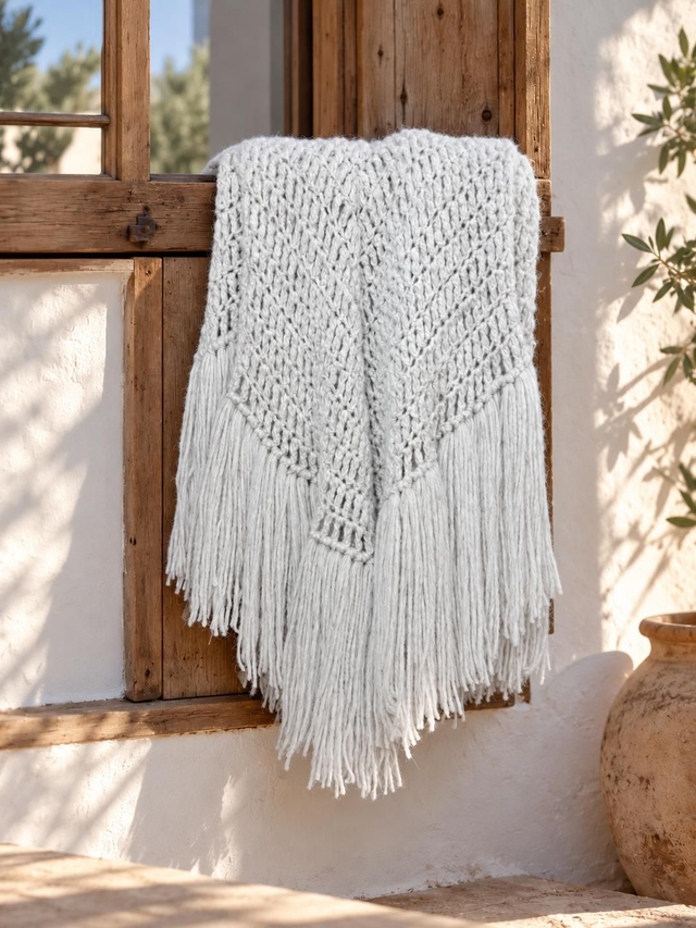 Chal alpaca gris claro